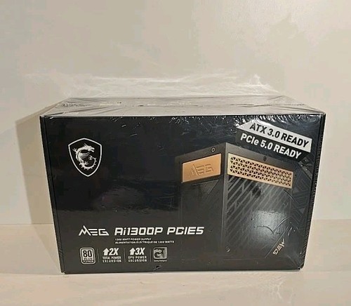 NUEVA FUENTE DE ALIMENTACIÓN PARA JUEGOS MSI MEG Ai1300P PCIe 5.0 1300W 80 Plus Platinum  - Imagen 7 de 7