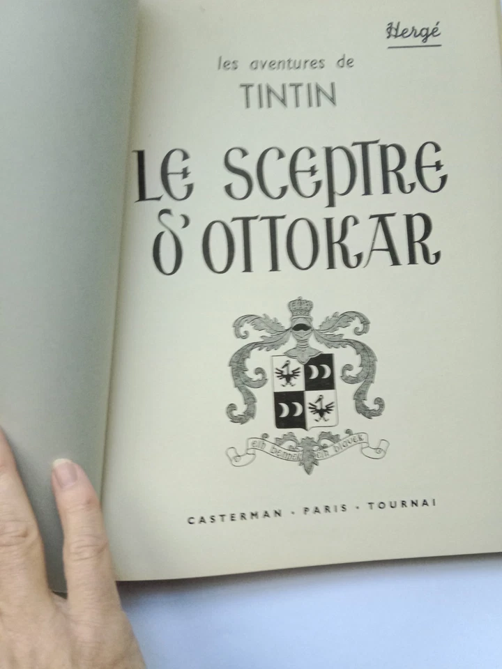 Tintin Fac-similé 1939 le Sceptre d'Ottokar 1988 Toilé Noir et Blanc - Photo 4/4