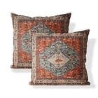  Boho Pillow Covers 20x20 Inch Set of 2,Geometric Tribal Carpet Pattern Throw 