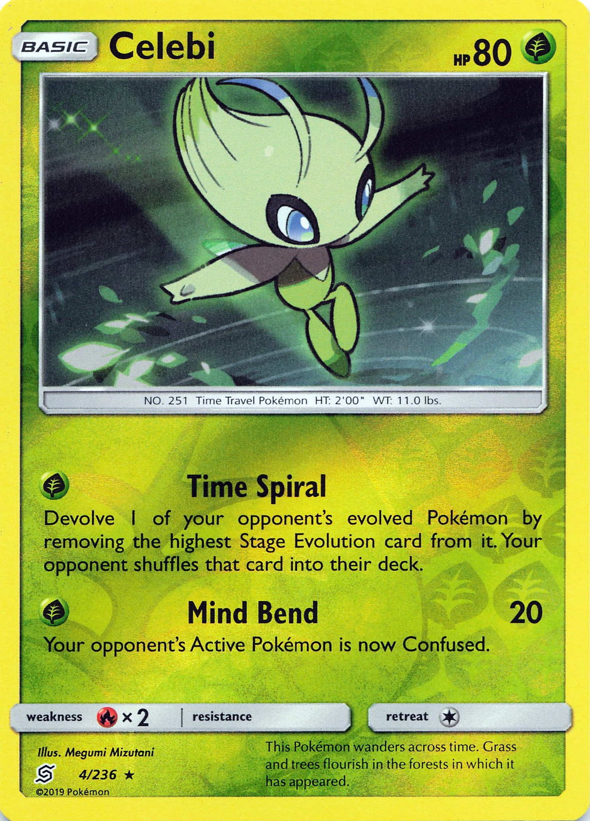 POKEMON Celebi #4/236 Reverse Holo SM - Unified Minds NM