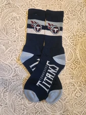 Tennessee Titans For Bare Feet Unisex NFL Football Crew sock Size Men 9-11 