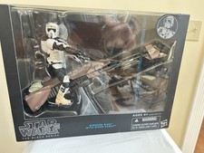 Star Wars Black Series Speeder Bike with Biker Scout 6    Deluxe Figure NIB Sealed