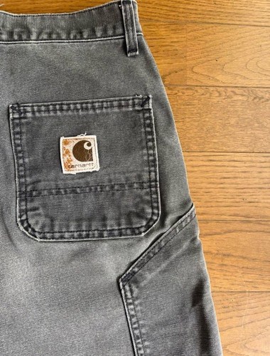 Pantalones Cortos Carhartt WU1905 Negro Desteñido W29 M De Colección Japón - Imagen 9 de 15