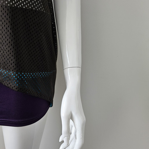 VPL USA Exertion Mesh Tank Top Charcoal Teal Size M - Picture 8 of 12