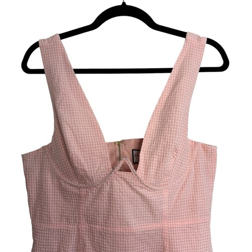 Runaway Roxy Gingham Pink Mini Dress NWT - Picture 6 of 11