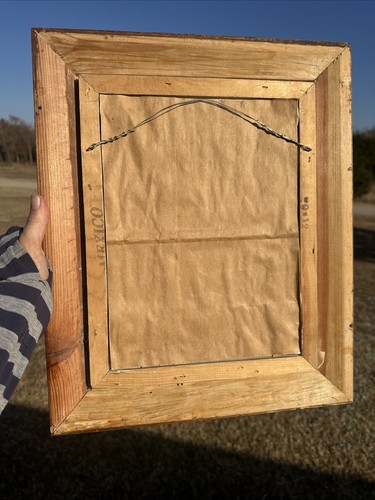 Vintage Needlepoint America Bald Eagle With American Flag USA Patriotic Framed - Picture 8 of 12