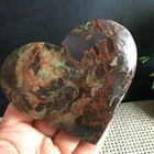 225g  Natural money Agate Crystal heart  md3106