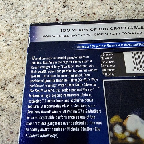 Scarface (Blu-ray/DVD, 2012, 2-Disc Set, Incl Digital Copy) 100th Anniversary - Picture 5 of 7