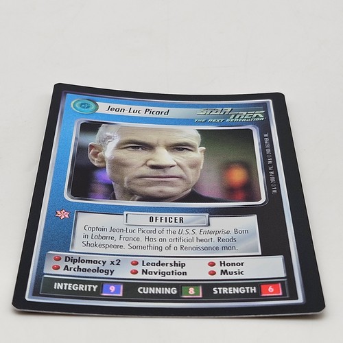 Star Trek CCG 1E Reflections Ultra Rare Foil Jean-Luc Picard 2000 - Picture 7 of 13