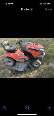 #ad #ad 46” Husky Rider It’s Mow Ready Fires Right Up It Is A Hydrostat Mower Clean $300.00