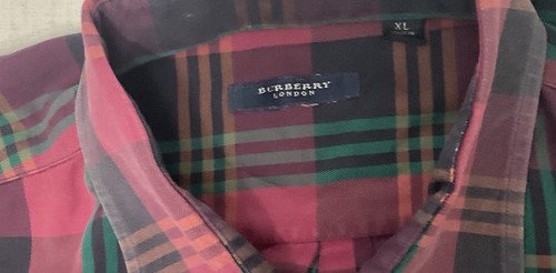 Camicia elegante Burberry uomo XL quadri nova check cotone bottoni vintage made in USA - Foto 17 di 21