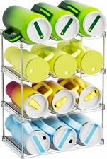 4 Tier Stackable Water Bottle Organizer for 40 oz Stanley Cup/Yeti Tumbler Rack