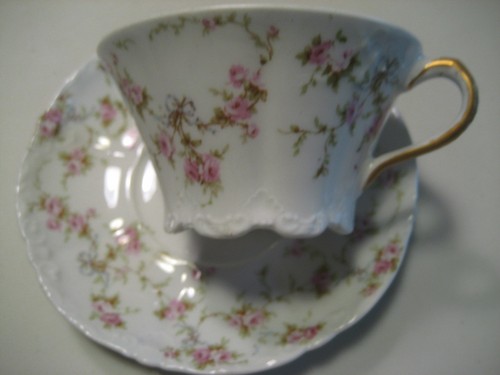 Theodore Haviland French Limoges Made 4 Johnston, PA. Furniture Store Pink Rose - Picture 2 of 8