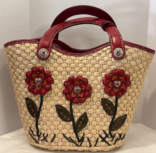 Brighton Straw Handwoven Handbag/Tote - Never Used Excellent Condition Vintage - Picture 12 of 18