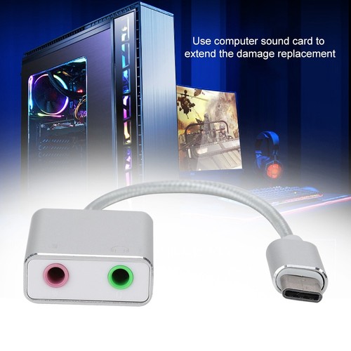 Type C External Stereo Sound Card Adapter 3.5mm EZ1247 CB - Afbeelding 6 van 11