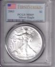 2003 American Silver Eagle PCGS MS69 First Strike Flag Label