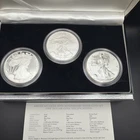 2006 american eagle 20th anniversary silver 3 coin set OGP And COA