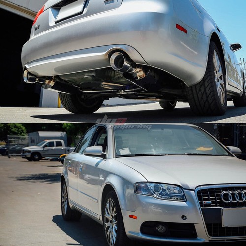 J2 PARA 03-08 AUDI A4 Tipo 8E/8H CATBACK ESCAPE ALTA POTENCIA SILENCIADOR DOBLE 4" ENROLLADO TI - Imagen 7 de 8