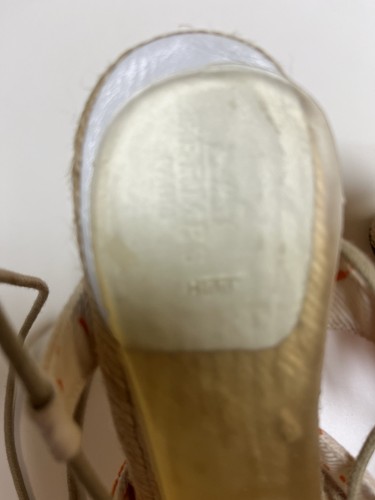 Hermes Orange Floral Platform Shoes 37 EU 7 US - 第 7/8 張圖片