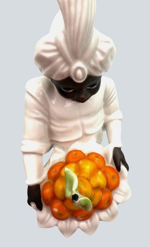 Rosenthal Hugo Meisel Figurine Exotic Blackamoor Man Fruit Tray Germany Art Deco - Picture 6 of 12