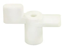 JR Products 11835 - 1/2"H 180° Pivoting Polar White Fold Down Door Holders