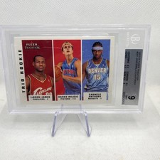 2003-04 Fleer Tradition - Trio Rookie LeBron James, Carmelo Anthony, Darko BGS9