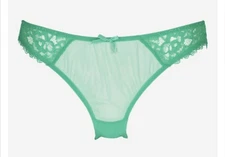 Deja Day Women’s Green Brazilian Lace Briefs - Size UK 20 New