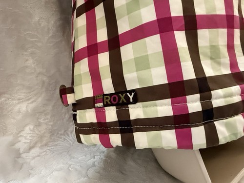 ROXY Ski~Snowboarding INSULATED Full Zip Hooded JACKET~Size XS~Pink/Brown PLAID - Picture 16 of 24