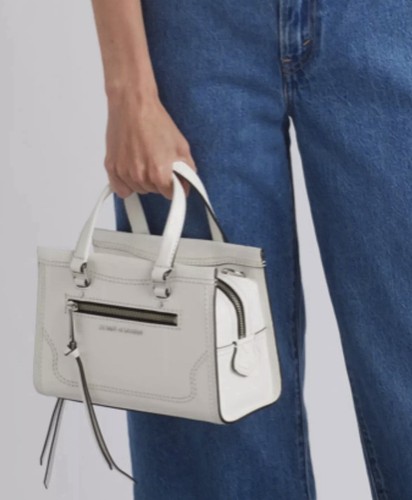 $495 NUEVO CON ETIQUETAS MARC JACOBS Cruiser Cuero Bandolera Bolso de Mano Blanco - Imagen 18 de 19