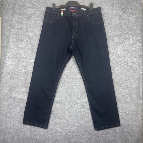 Pantalones de mezclilla ALBERTO de lujo para hombre T400 calce moderno 40x34 (29) azul oscuro - Imagen 9 de 24