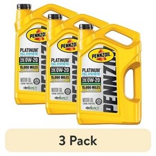 (3 pack) Pennzoil Platinum Full Synthetic 0W-20 Motor Oil, 5 Quart 58.39 per gallon