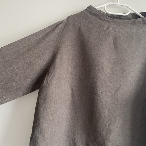 Top Noolan Finland Marrón Cuello Simulado Lino Manga Larga Talla S/M Cottagecore Boho - Imagen 5 de 15