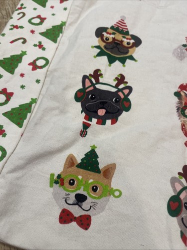 Canvas Weihnachten Tragetasche Hund Gesichter GROßE Tasche Waschbar KOSTENLOSER VERSAND - Bild 21 von 24