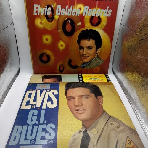 Lot of 3 Elvis Presley Golden Records G.I. Blues Blue Hawaii LP Vinyl