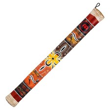 24" Bamboo Rainstick Musical Instrument for White Noise, Hand Painted Sound...