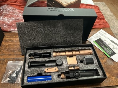Tacticon BattleTorch V3 Rifle LED Picatinny Rail Mounted Light Bronze Kit