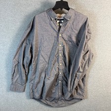 Tommy Hilfiger Men's XXL Classic Fit Stretch Button Down Shirt Grey/Blue
