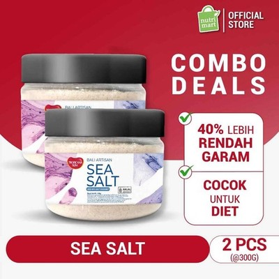 Bali Artisan Meersalz 2 Packungen Kochsalz zum Kochen von Speisekammerklammern