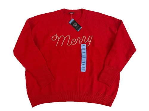 New Vince Camuto Women's Holiday Sweater Size Large Merry NWT - Free Shipping - - Bild 5 von 7