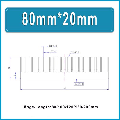 Breite 62/66/65/69 ~ 78 mm Hochwertiger Aluminium Kühlkörper für LED Power Memory Chip - Bild 63 von 83