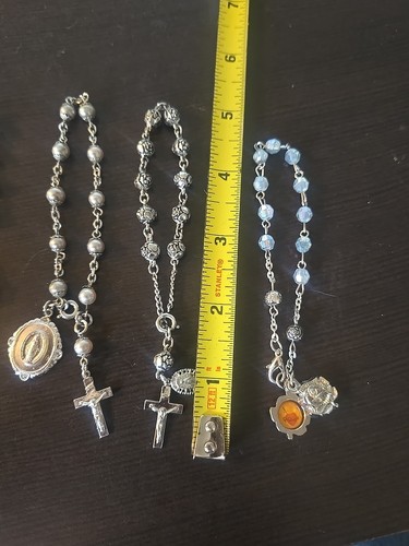Vintage Konvolut (5) religiöse Armbänder Jungfrau Maria