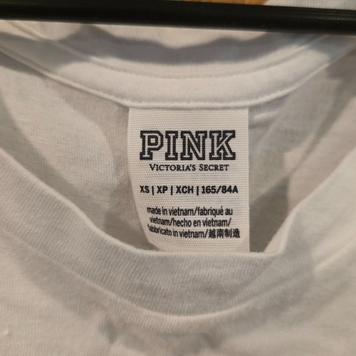 Victoria's Secret PINK Muskeltanktop Damen weiß XS Dreieck runder Saum U-Ausschnitt - Bild 5 von 5