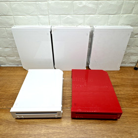 Lot of 5 Wii Game Consoles Only RVL-001 Parts/Repair As Is All Power On 3866