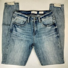 KanCan Signature Women's Mid-Rise Ankle Skinny Jeans 27 Light Wash