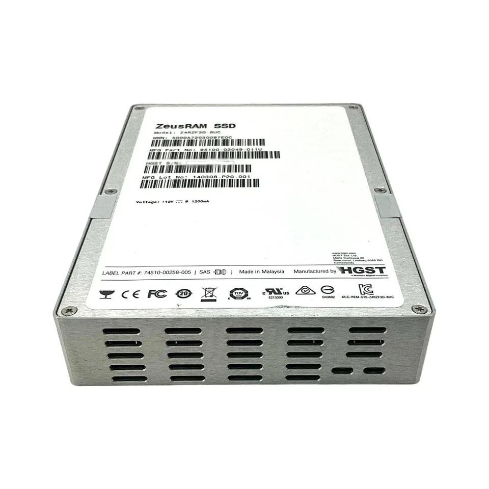 8GB SAS HGST 3.5" LFF Server Solid State Drive 6Gbps ZeusRAM Enterprise SSD - Image 4 of 4