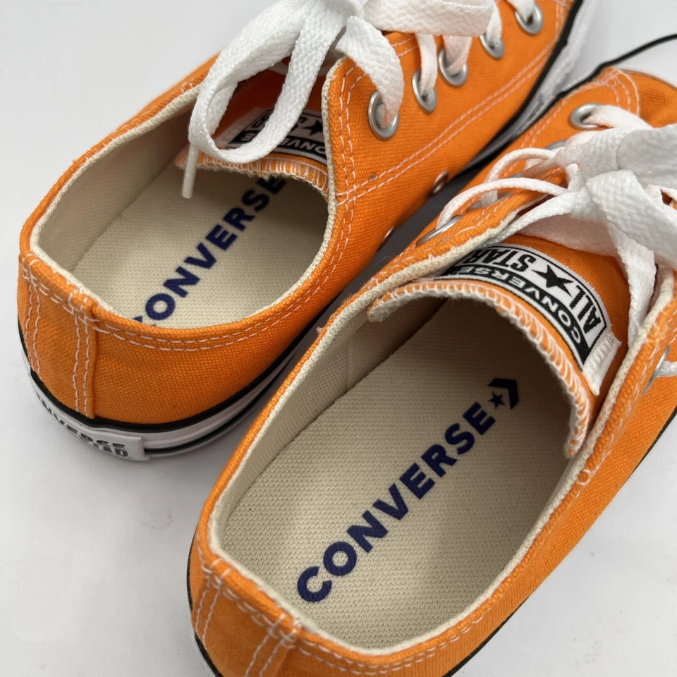 Zapatillas bajas Converse Chuck Taylor All Star naranja neón unisex para mujer 6’s Foto 3 de 4