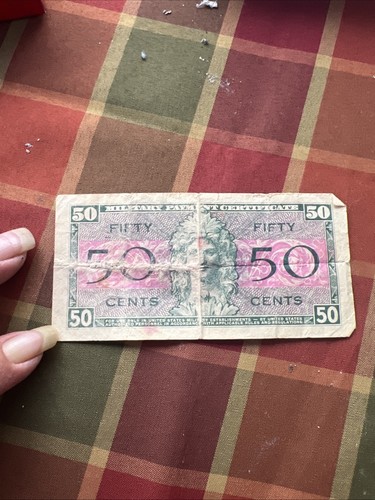 53318 MPC Series 521 50 Cents Circ Banknote Paper Money Military Payment Cert - Picture 2 of 4