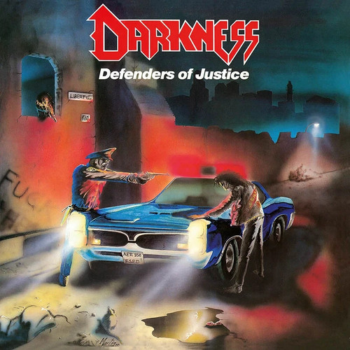 Darkness Defenders of Justice LP Razor tank slayer exumer sodom venom kreator - Picture 2 of 2