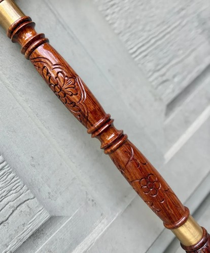 Hand carved unique design wooden walking stick for men women walking cane - Picture 4 of 10