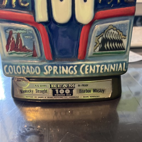 VTG EMPTY Jim Beam Decanter Colorado Springs Centennial 1872 1972 Pike's Peak - Picture 2 of 6